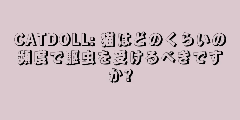 CATDOLL: 猫はどのくらいの頻度で駆虫を受けるべきですか?
