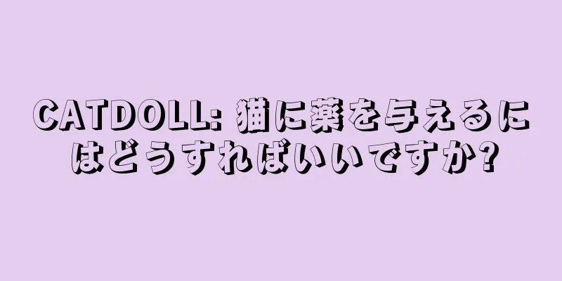 CATDOLL: 猫に薬を与えるにはどうすればいいですか?