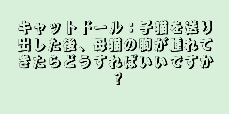 キャットドール：子猫を送り出した後、母猫の胸が腫れてきたらどうすればいいですか？