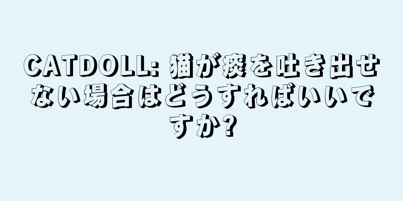 CATDOLL: 猫が痰を吐き出せない場合はどうすればいいですか?