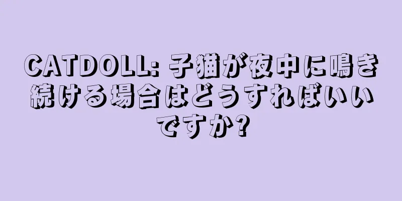 CATDOLL: 子猫が夜中に鳴き続ける場合はどうすればいいですか?