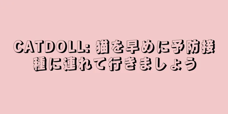 CATDOLL: 猫を早めに予防接種に連れて行きましょう