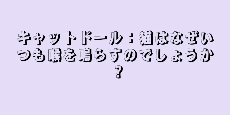 キャットドール：猫はなぜいつも喉を鳴らすのでしょうか？