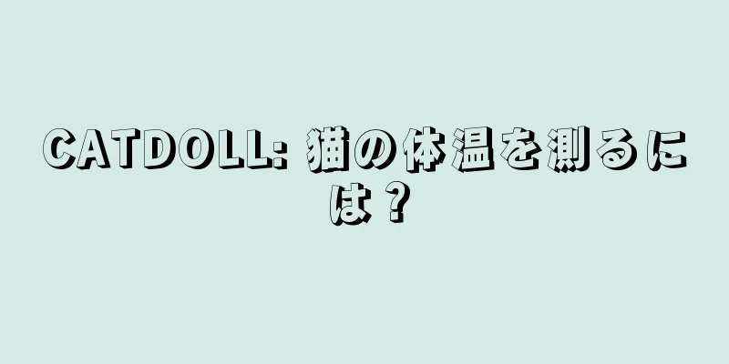 CATDOLL: 猫の体温を測るには？
