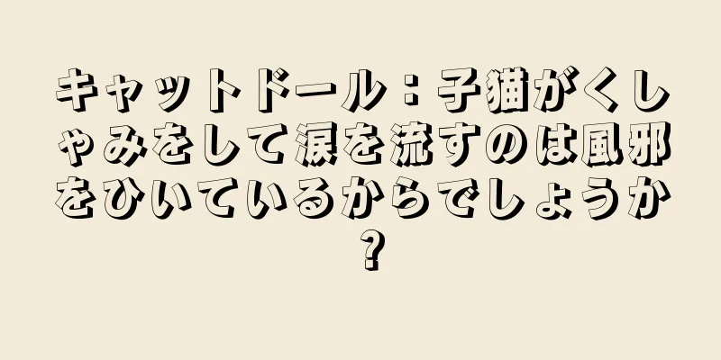 キャットドール：子猫がくしゃみをして涙を流すのは風邪をひいているからでしょうか？