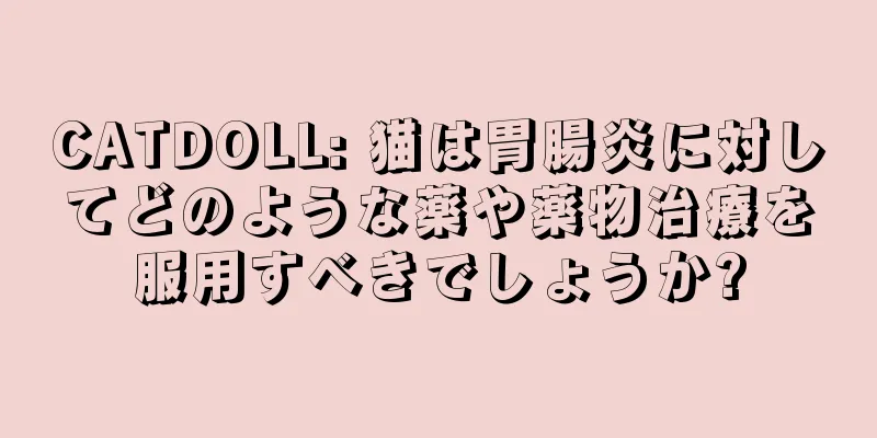 CATDOLL: 猫は胃腸炎に対してどのような薬や薬物治療を服用すべきでしょうか?