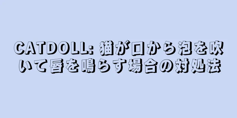 CATDOLL: 猫が口から泡を吹いて唇を鳴らす場合の対処法