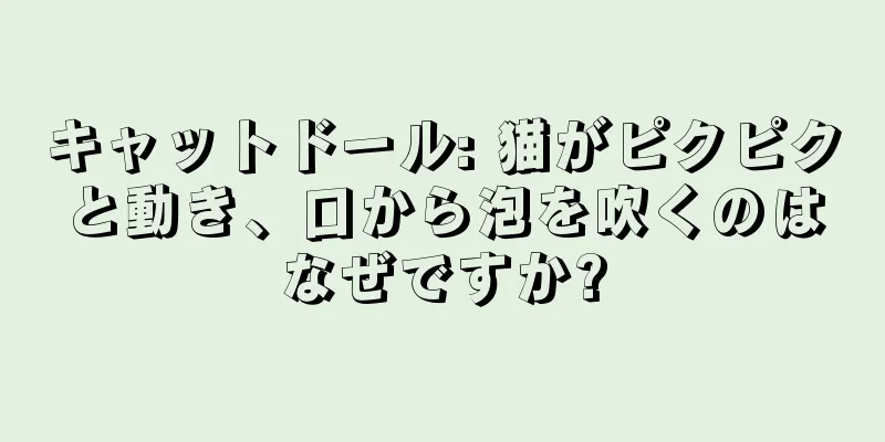 キャットドール: 猫がピクピクと動き、口から泡を吹くのはなぜですか?