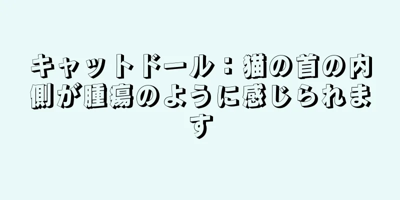 キャットドール：猫の首の内側が腫瘍のように感じられます