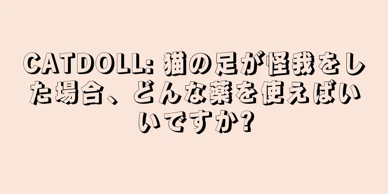 CATDOLL: 猫の足が怪我をした場合、どんな薬を使えばいいですか?