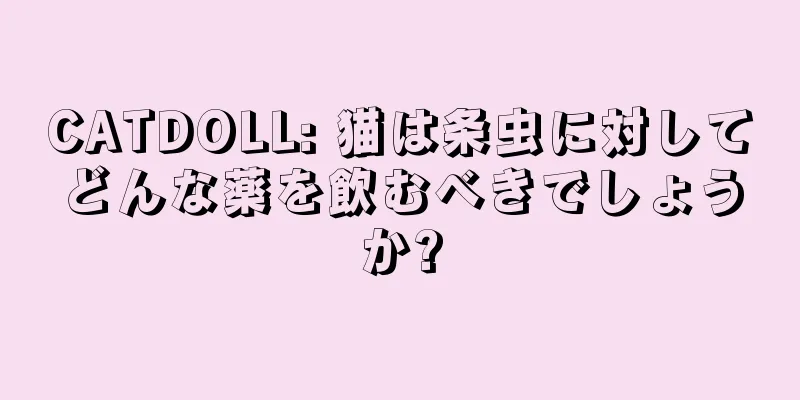CATDOLL: 猫は条虫に対してどんな薬を飲むべきでしょうか?
