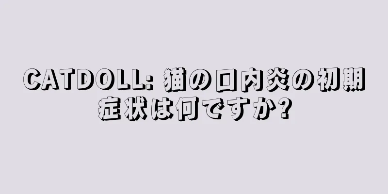 CATDOLL: 猫の口内炎の初期症状は何ですか?