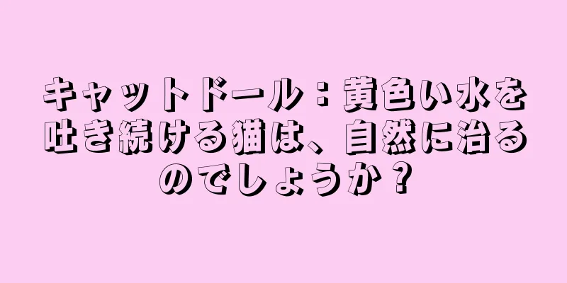 キャットドール：黄色い水を吐き続ける猫は、自然に治るのでしょうか？