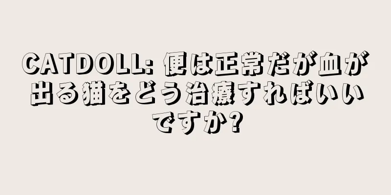 CATDOLL: 便は正常だが血が出る猫をどう治療すればいいですか?