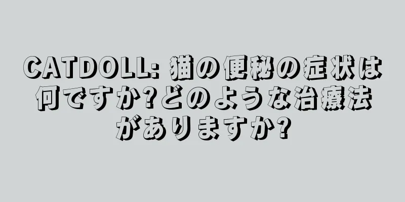 CATDOLL: 猫の便秘の症状は何ですか?どのような治療法がありますか?
