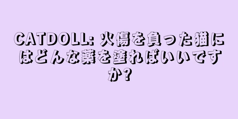CATDOLL: 火傷を負った猫にはどんな薬を塗ればいいですか?
