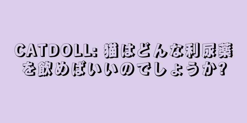 CATDOLL: 猫はどんな利尿薬を飲めばいいのでしょうか?