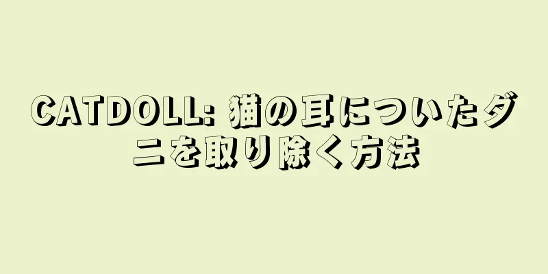 CATDOLL: 猫の耳についたダニを取り除く方法