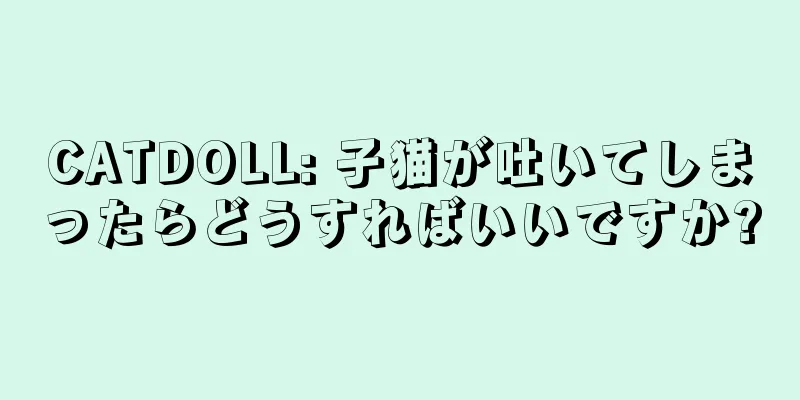 CATDOLL: 子猫が吐いてしまったらどうすればいいですか?