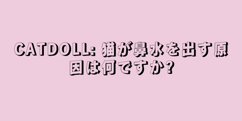 CATDOLL: 猫が鼻水を出す原因は何ですか?