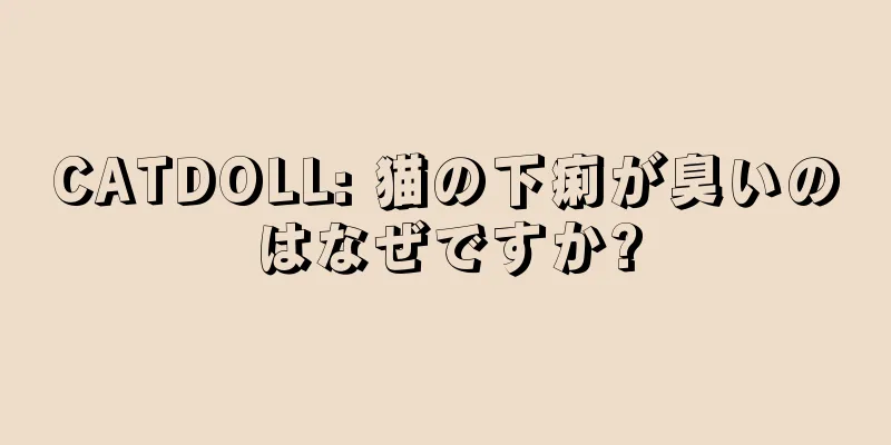 CATDOLL: 猫の下痢が臭いのはなぜですか?