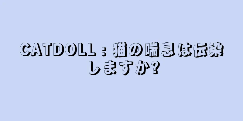 CATDOLL : 猫の喘息は伝染しますか?