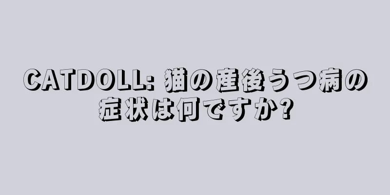 CATDOLL: 猫の産後うつ病の症状は何ですか?
