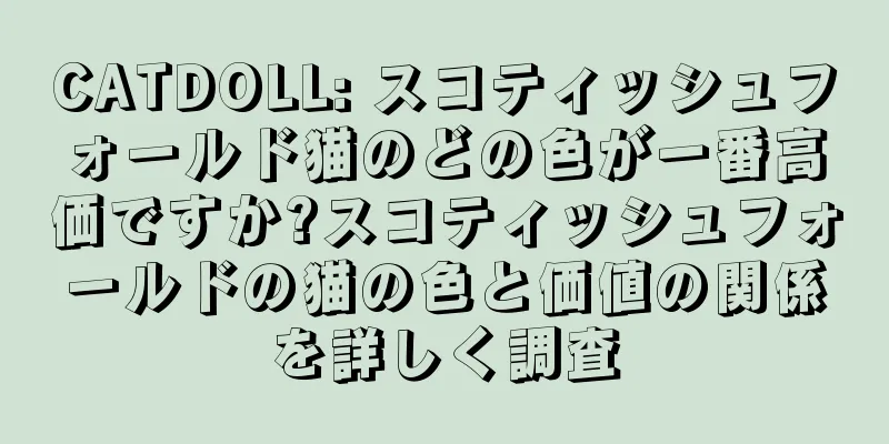 CATDOLL: スコティッシュフォールド猫のどの色が一番高価ですか?スコティッシュフォールドの猫の色と価値の関係を詳しく調査