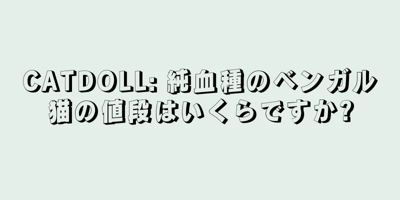 CATDOLL: 純血種のベンガル猫の値段はいくらですか?