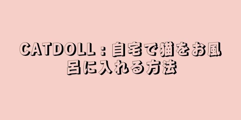 CATDOLL : 自宅で猫をお風呂に入れる方法