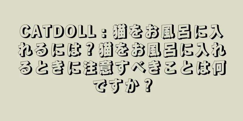 CATDOLL : 猫をお風呂に入れるには？猫をお風呂に入れるときに注意すべきことは何ですか？