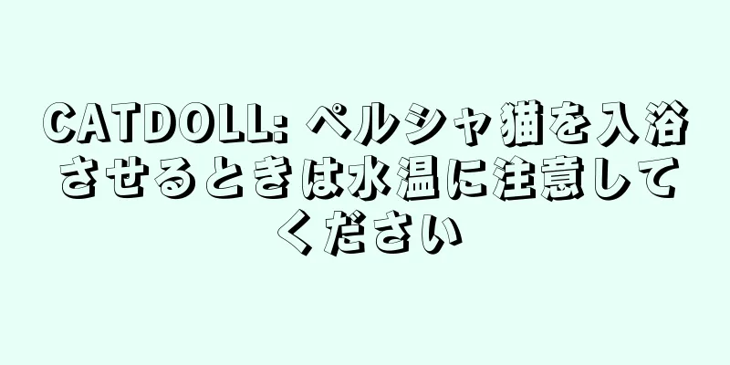 CATDOLL: ペルシャ猫を入浴させるときは水温に注意してください