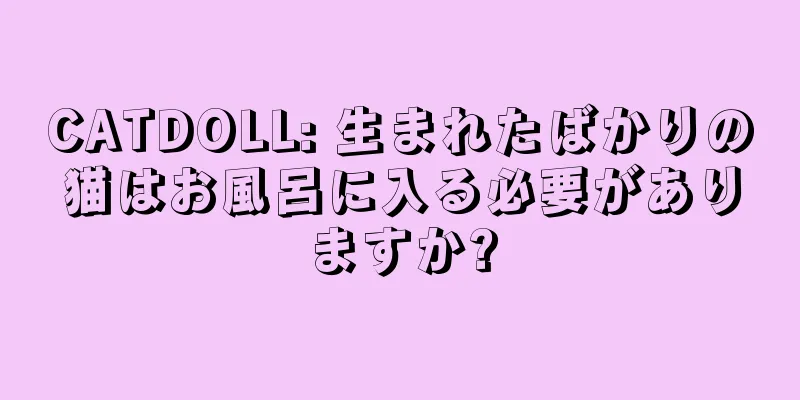 CATDOLL: 生まれたばかりの猫はお風呂に入る必要がありますか?