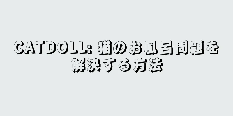 CATDOLL: 猫のお風呂問題を解決する方法