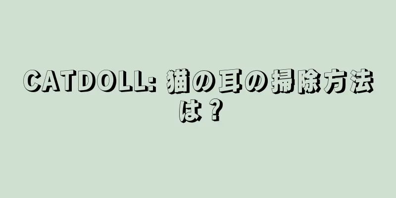 CATDOLL: 猫の耳の掃除方法は？