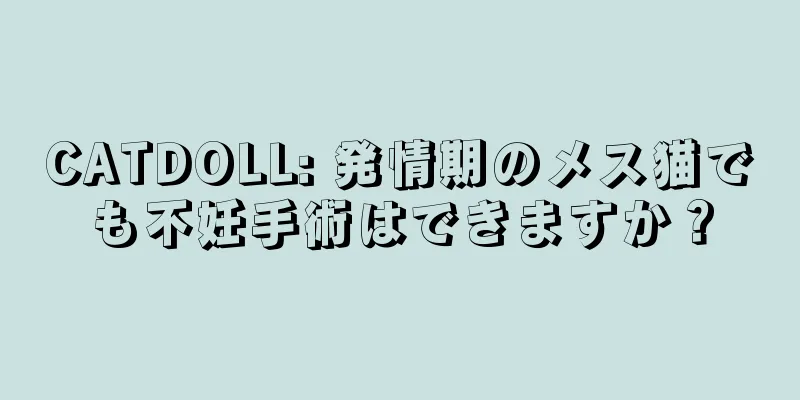 CATDOLL: 発情期のメス猫でも不妊手術はできますか？
