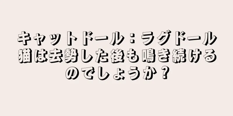 キャットドール：ラグドール猫は去勢した後も鳴き続けるのでしょうか？