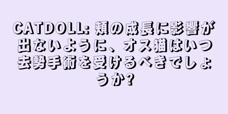 CATDOLL: 頬の成長に影響が出ないように、オス猫はいつ去勢手術を受けるべきでしょうか?