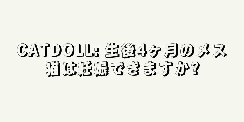 CATDOLL: 生後4ヶ月のメス猫は妊娠できますか?
