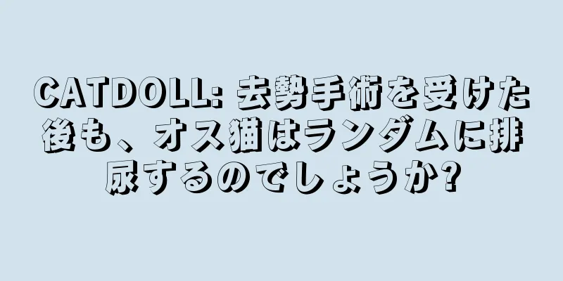 CATDOLL: 去勢手術を受けた後も、オス猫はランダムに排尿するのでしょうか?