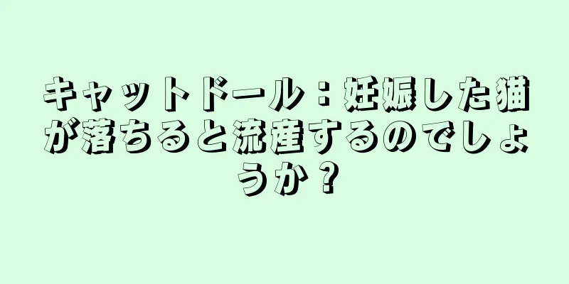 キャットドール：妊娠した猫が落ちると流産するのでしょうか？