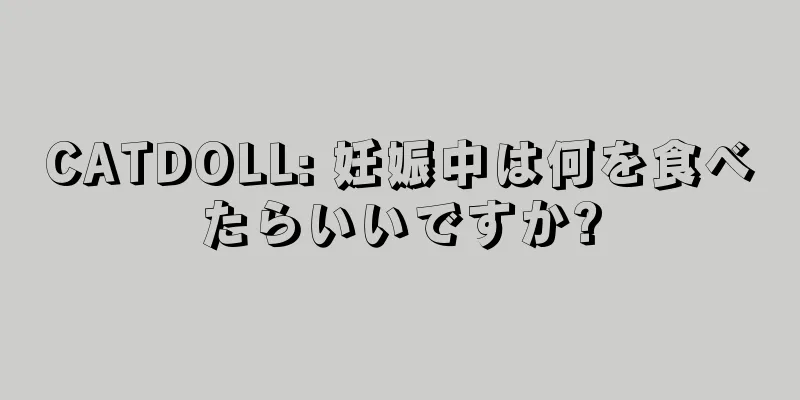 CATDOLL: 妊娠中は何を食べたらいいですか?