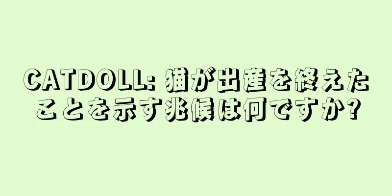 CATDOLL: 猫が出産を終えたことを示す兆候は何ですか?