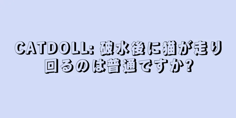 CATDOLL: 破水後に猫が走り回るのは普通ですか?