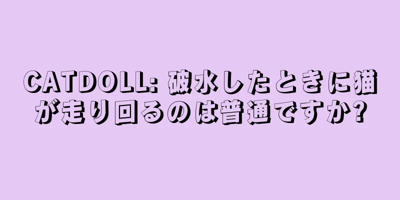 CATDOLL: 破水したときに猫が走り回るのは普通ですか?