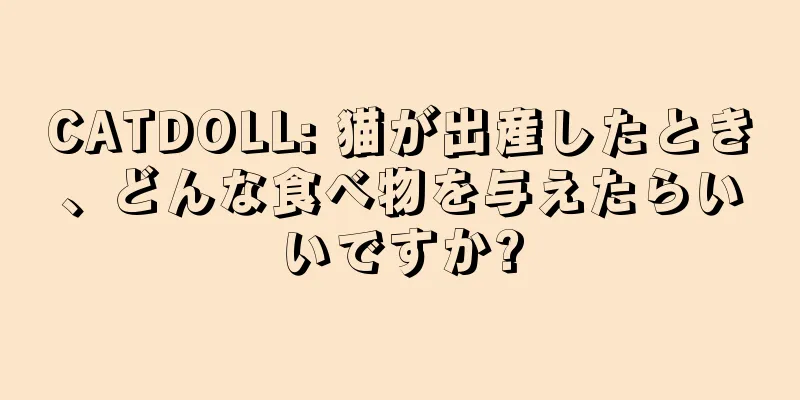 CATDOLL: 猫が出産したとき、どんな食べ物を与えたらいいですか?