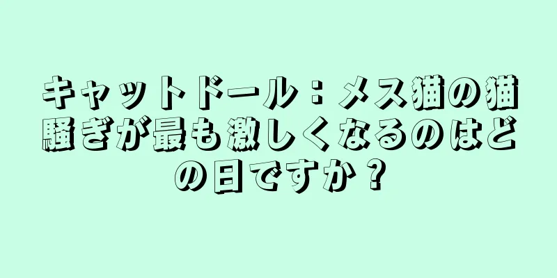 キャットドール：メス猫の猫騒ぎが最も激しくなるのはどの日ですか？