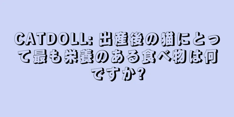 CATDOLL: 出産後の猫にとって最も栄養のある食べ物は何ですか?