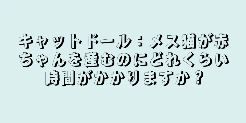 キャットドール：メス猫が赤ちゃんを産むのにどれくらい時間がかかりますか？