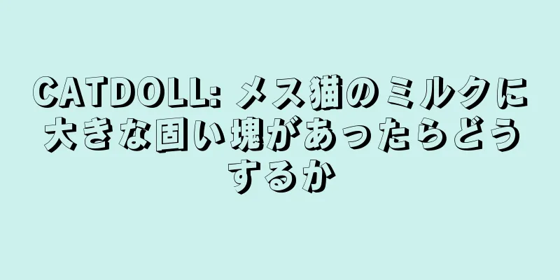 CATDOLL: メス猫のミルクに大きな固い塊があったらどうするか